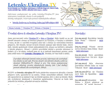 Tablet Screenshot of letenky.ukrajina.tv